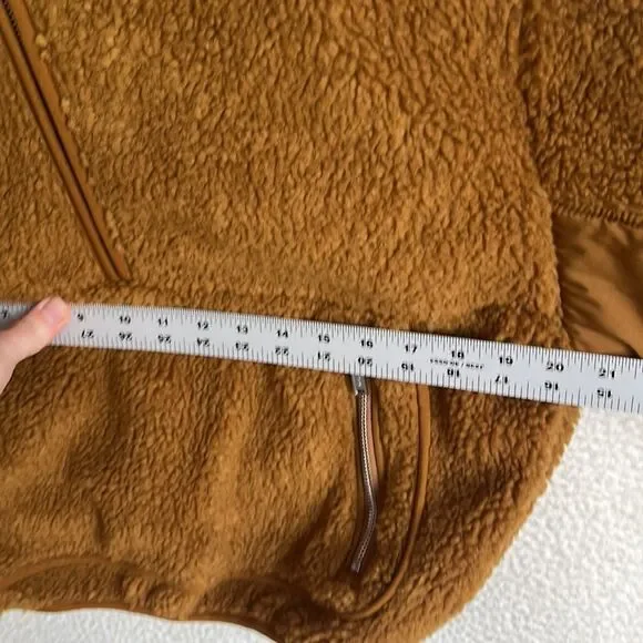 Madewell Faux Sherpa Kokomo Pullover Womens XS Camel - Picture 6 of 8